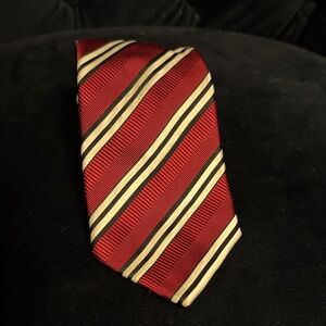 Countess Mara Elegant Striped Red and Gold Men's Tie